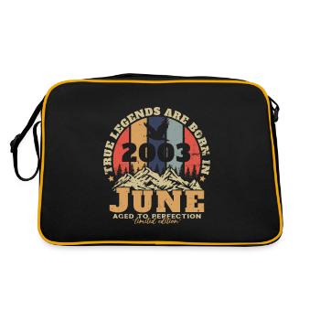2003 Juin Vintage Nées En Juin 2003 Anniversaire - Sac Retro - noir/or - Dos