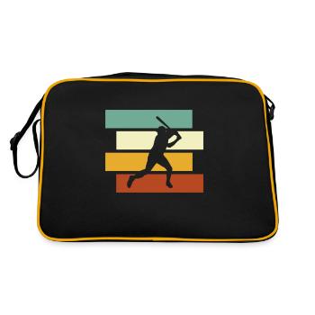 Baseball Retro - Retro Tasche - Schwarz/Gold - Hinten