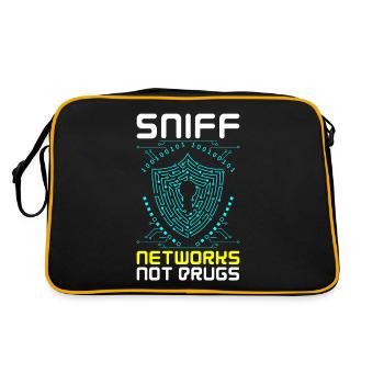 Cybersecurity, Hacking, IT - Retro Bag - black/gold - Back