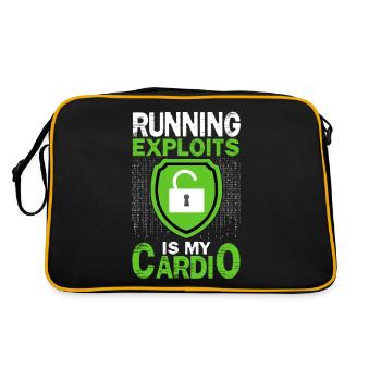 Cybersecurity, Hacking, IT - Retro Bag - black/gold - Back
