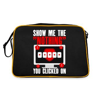 Cybersecurity, Hacking, IT - Retro Bag - black/gold - Back
