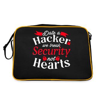 Cybersecurity, Hacking, IT - Retro Bag - black/gold - Back