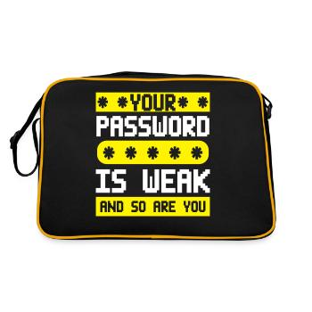 Cybersecurity, Hacking, IT - Retro Bag - black/gold - Back