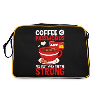 Cybersecurity, Hacking, IT - Retro Bag - black/gold - Back
