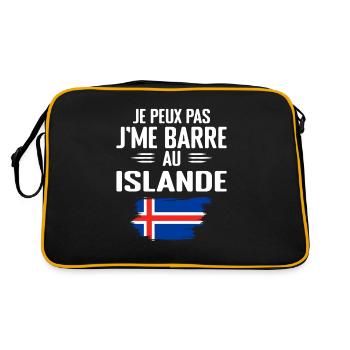 Je Peux Pas J'me Barre Au Islande - Sac Retro - noir/or - Dos