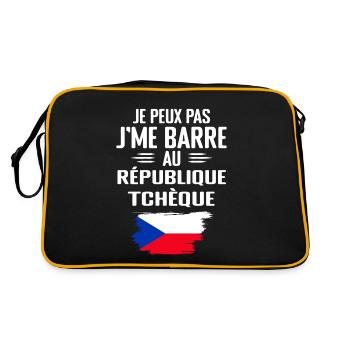 Je Peux Pas J'me Barre Au République Tchèque - Sac Retro - noir/or - Dos