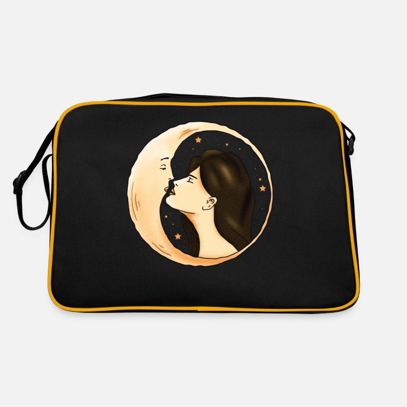 Whimsigoth Aesthetic Celestial Crescent Moon Girl Retro Bag