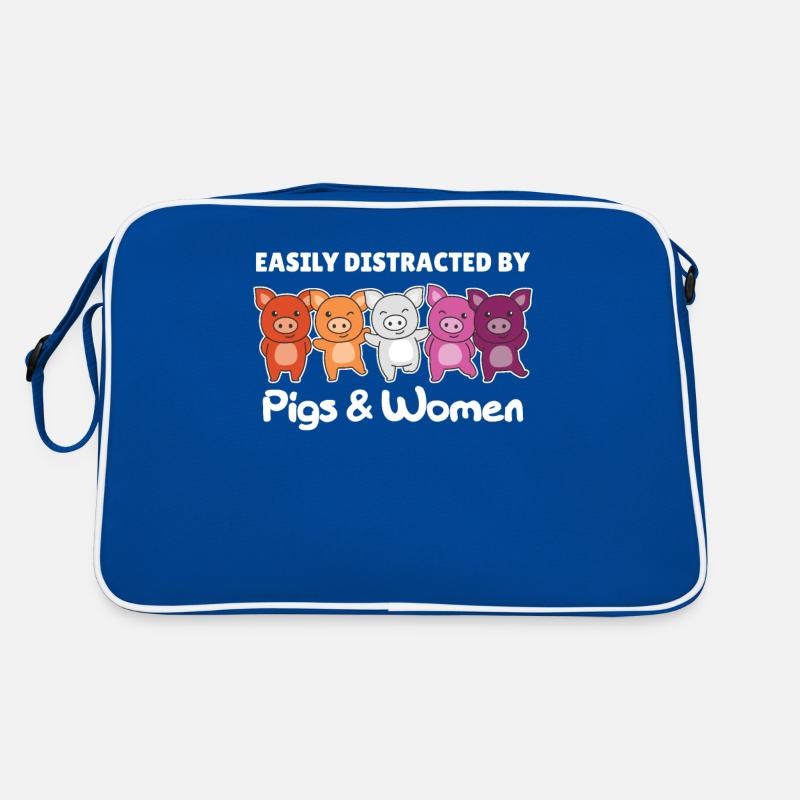 Drapeau lesbien Pride LGBTQ Cochon mignon Sac Retro