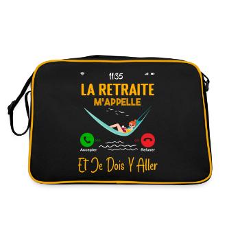 Retraité Femme Humour La Retraite M'appelle Cadeau - Sac Retro - noir/or - Dos