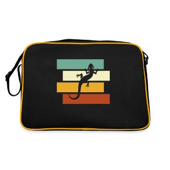 Lézard Rétro - Sac Retro - noir/or - Dos