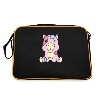 Kawaii Gothic Capybara Pastel Gothic Goth - Retro Bag - black/gold - Back