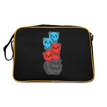 Polyamory Flag Gay Pride LGBTQ Panda Tower - Retro Bag - black/gold - Back