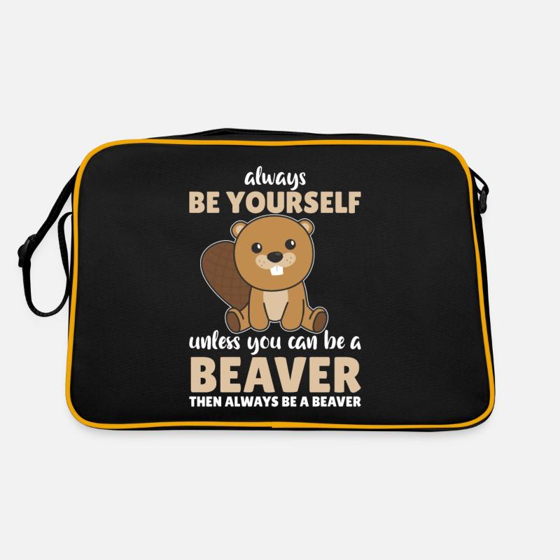 Sei immer du selbst außer du kannst ein Biber sein Retro Tasche