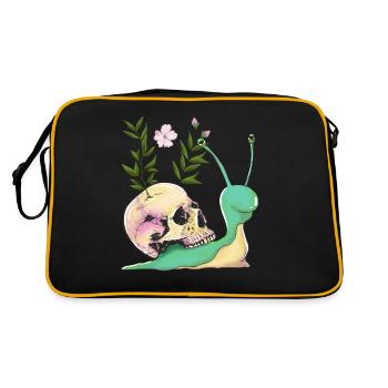 Escargots Kawaii Esthétique Cottagecore foncé - Sac Retro - noir/or - Dos