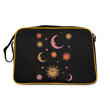 Whimsigoth Aesthetic Hippie Heavenly Vintage - Retro Bag - black/gold - Back