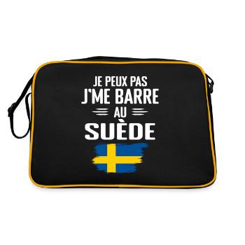 Je Peux Pas J'me Barre Au Suède - Sac Retro - noir/or - Dos
