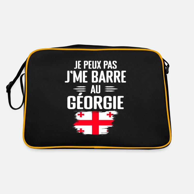 Ich kann nicht in Georgien bar sein - Retro Tasche - Schwarz/Gold