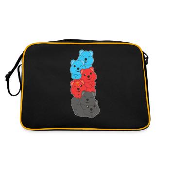 Polyamory Flag Gay Pride LGBTQ Quokka Tower - Retro Bag - black/gold - Back