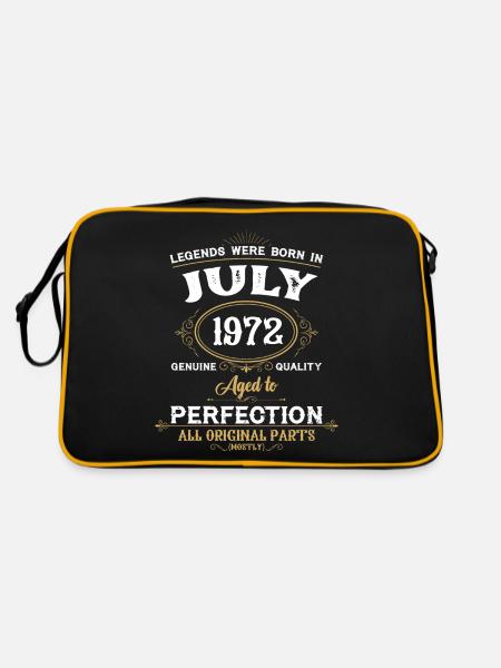Les légendes sont nées en juillet 1972 - Sac Retro - noir/or - Dos