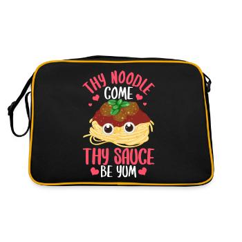 Flying Spaghetti Monster FSM Pastafarian - Retro Bag - black/gold - Back