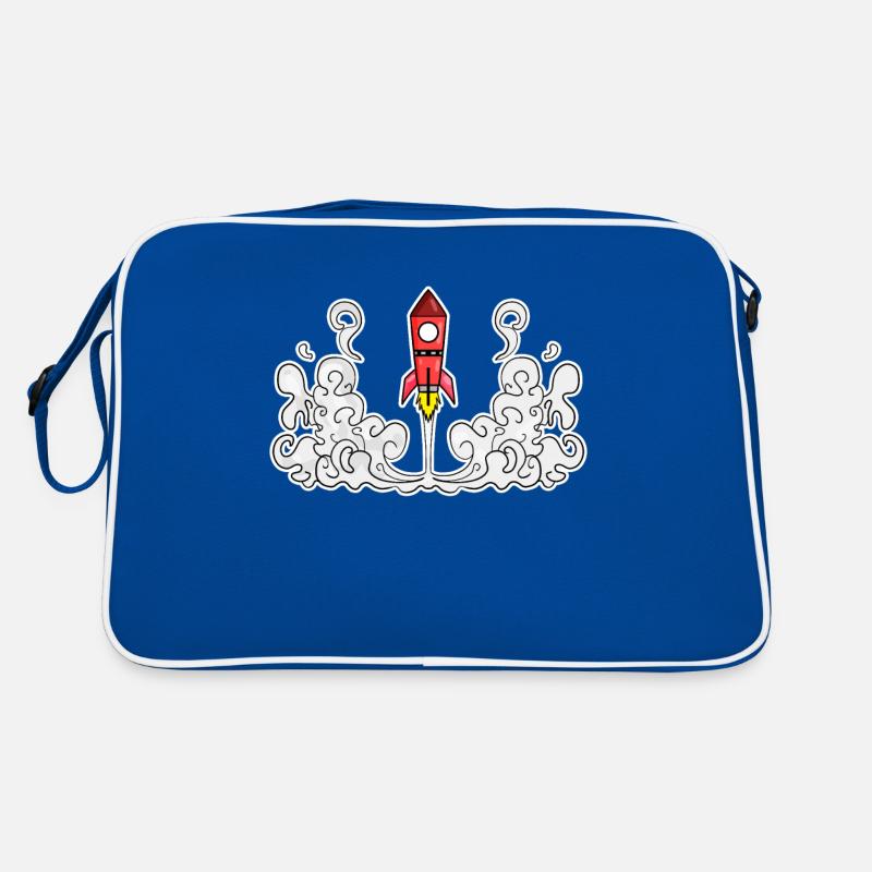 Rakete Raketenstart Start Retro Tasche