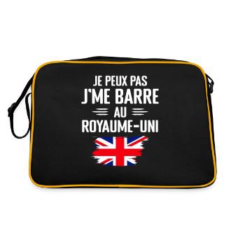 Ich kann nicht in den britischen Ferien bar sein - Retro Tasche - Schwarz/Gold - Hinten