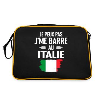 Je Peux Pas J'me Barre Au Italie - Sac Retro - noir/or - Dos