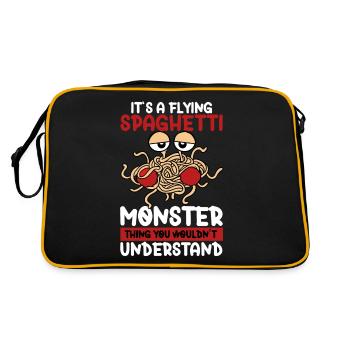 FSM Pastafarian - Retro Bag - black/gold - Back