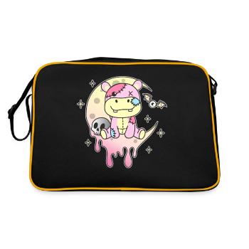 Kawaii Gothic Hippo Pastel Gothic Goth - Retro Bag - black/gold - Back