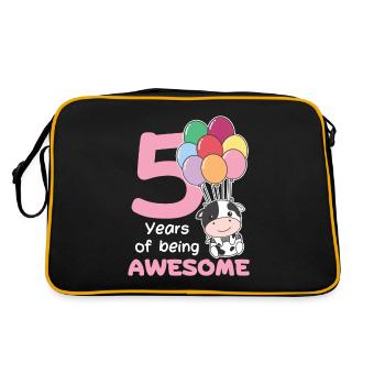 Vache pour les enfants de 5 ans - Sac Retro - noir/or - Dos