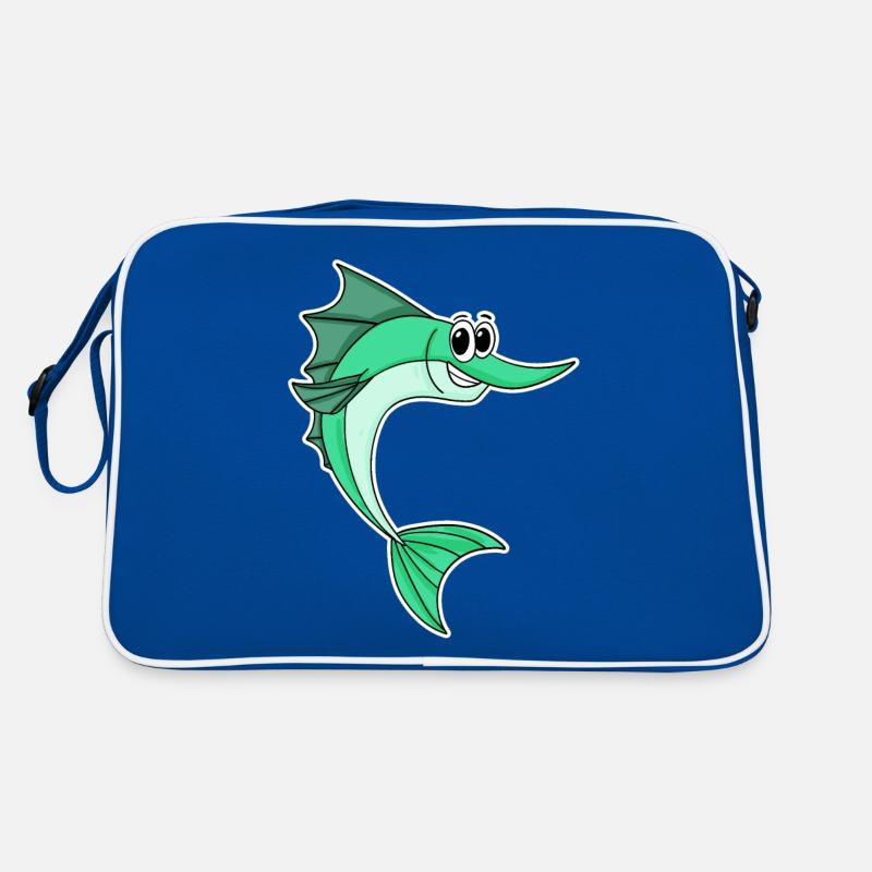 Cute swordfish Retro Bag