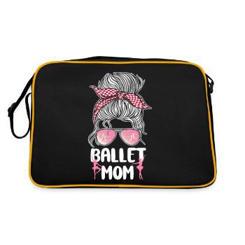 Ballet Dancer Dance Girl Ballerina - Retro Tasche - Schwarz/Gold - Hinten