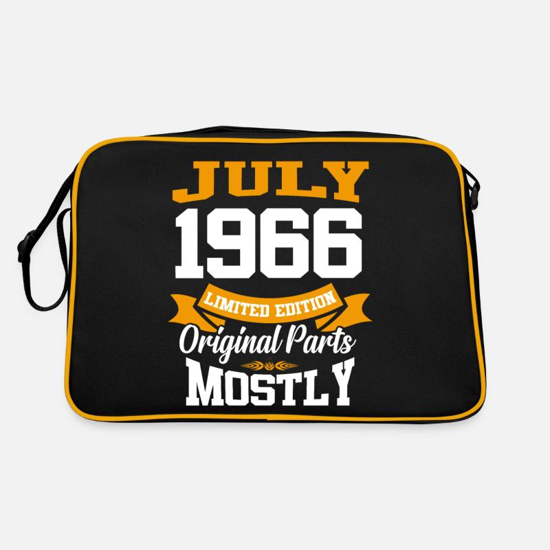 July 1966 Vintage Birthday Gift - Retro Bag - black/gold