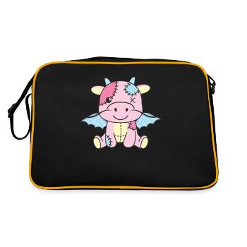Kawaii Gothic Dragon Pastel Gothic Goth - Retro Bag - black/gold - Back