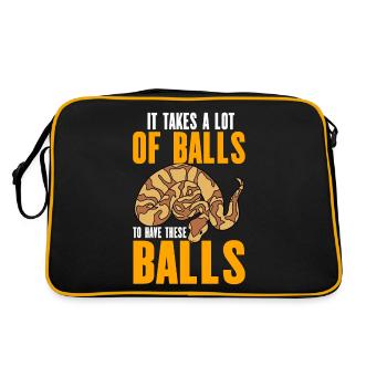 Ball Python Snake - Retro Bag - black/gold - Back