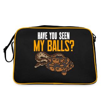 Ball Python Snake - Retro Bag - black/gold - Back