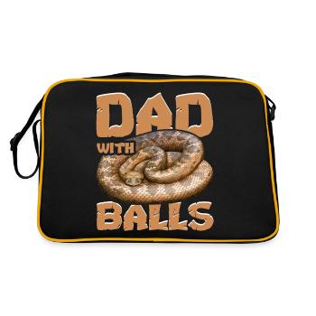 Ball Python Snake - Retro Bag - black/gold - Back