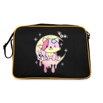 Kawaii Gothic Fox Pastel Gothic Goth - Retro Bag - black/gold - Back