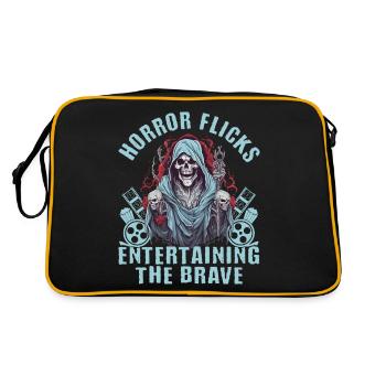 Zombie Horror Horrorfilm Filmfestival + Halloween - Retro Tasche - Schwarz/Gold - Hinten