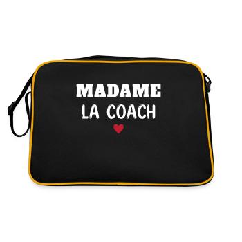 Femme Humour Coach Sportif madame la Coach - Sac Retro - noir/or - Dos