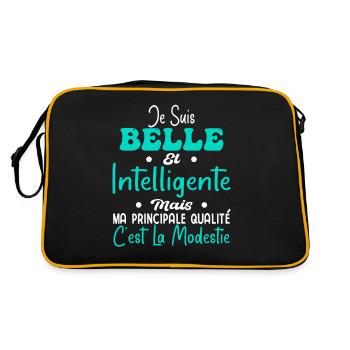 Belle Intelligente et Modeste - Sac Retro - noir/or - Dos