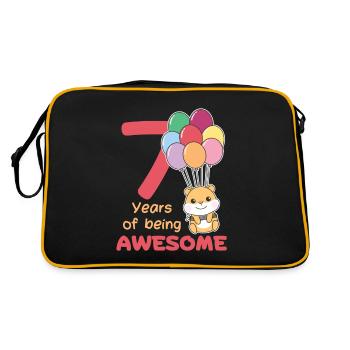 Hamster pour les enfants de 7 ans de sept ans - Sac Retro - noir/or - Dos