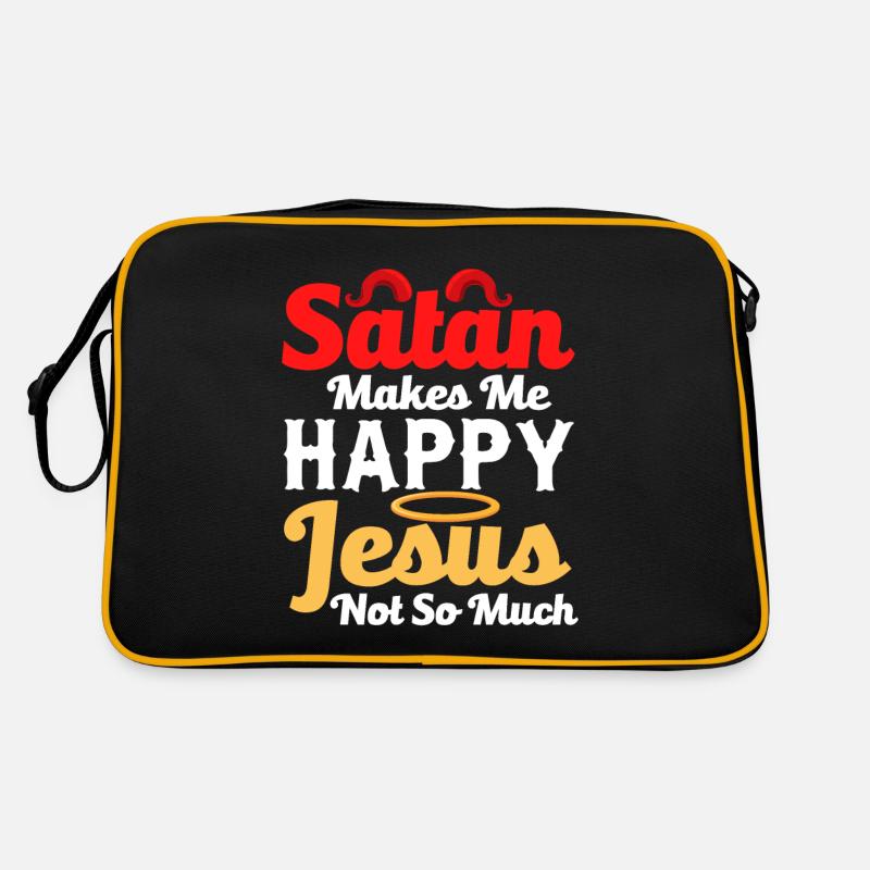 Funny Satanism Retro Bag
