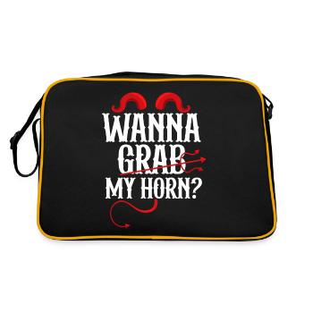 Funny Satanism Satanic Satan - Retro Bag - black/gold - Back