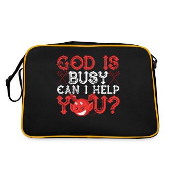 Funny Satanism Satanic Satan - Retro Bag - black/gold - Back