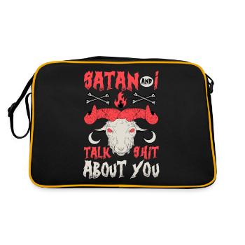 Funny Satanism Satanic - Retro Bag - black/gold - Back
