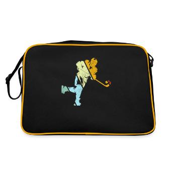 Eishockey Retro - Retro Tasche - Schwarz/Gold - Hinten