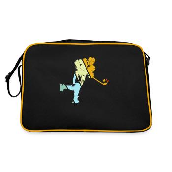Eishockey Retro - Retro Tasche - Schwarz/Gold - Hinten
