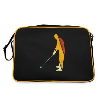 Golf Retro - Retro Tasche - Schwarz/Gold - Hinten