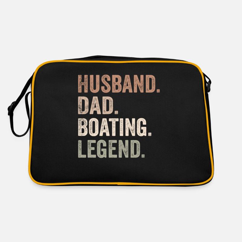 männer ehemann vater bootfahren legende lustiges segelboot Retro Tasche